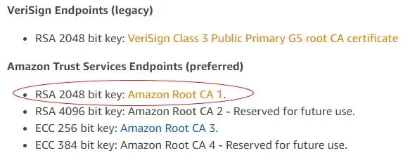 Download certificates